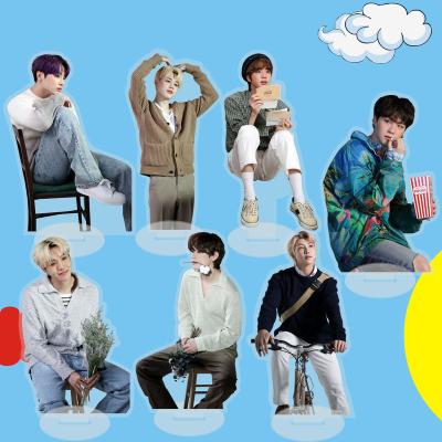 China RM JHOPE Wholesale South Korean Transparent Standee Bangtan Boys JK V JIN JIMIN Bangtan Group Kpop Acrylic Stand for sale