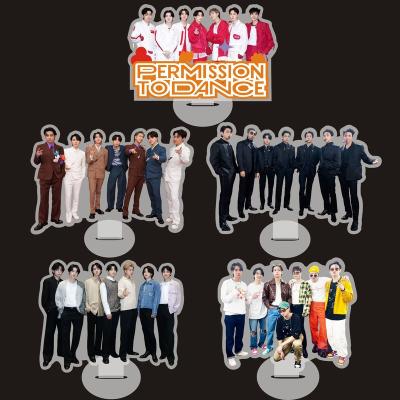 China Kpop South Korean Wholesale Group Transparent Permission To Dance Bangtan Boys PTD LA Grammy Standee Acrylic Stand for sale