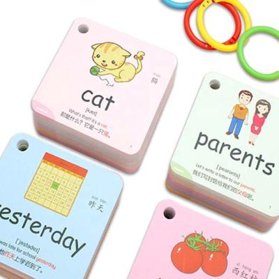 China Early Education Tear Rot Rot Free Early Teaching Infant Cognitive Card With Chinese And English Toys for sale