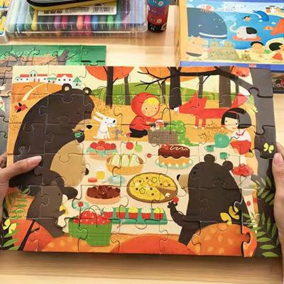 China Cartoon Toy Professional Custom Design Baby Puzzle Printing Learner Early Education Children Paper Puzzle Printing for sale