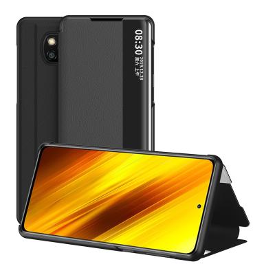 China Flip Case Luxury Smart Auto Sleep Wake Function Smart Auto Stand Leather Stand Leather Flip Cover Cell Phone Coque Case For Xiaomi Poco X3 NFC for sale