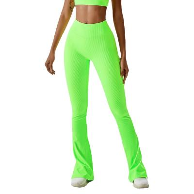 China QUICK DRY yarn tight yoga pants for external use, sports high waisted working pants, fishing breathable hip fitness lifting pants for sale