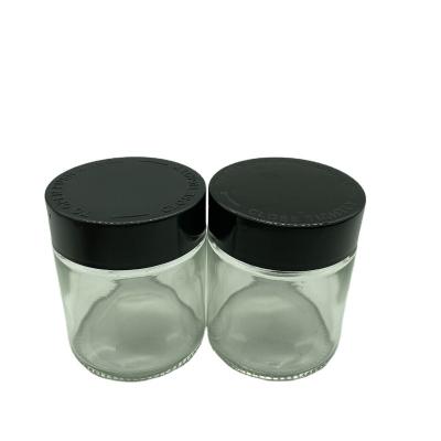 China Custom Child Resistant Glass Jar Factory Price Freshness Preservation Jar Smell Proof Clear Glass Jar for sale