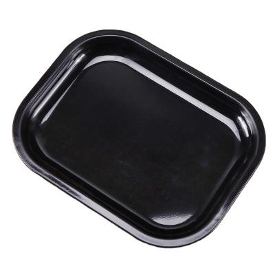 China Cheap Custom Home Tin Metal Serving Tray Metal Decorative Tin Straw Tray Coffee Tray Hot Selling Small for sale