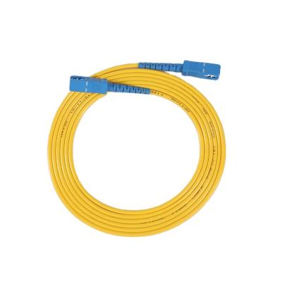 China SC UPC single mode 3.0mm simplex fiber optic cable fiber patch cord hot selling patch cord for sale