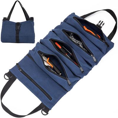 China Fashion Rolling Tool Bag Universal Wrench Organizer Pouch Electrician Case Car Tool Electrician Roll Up Bag for sale