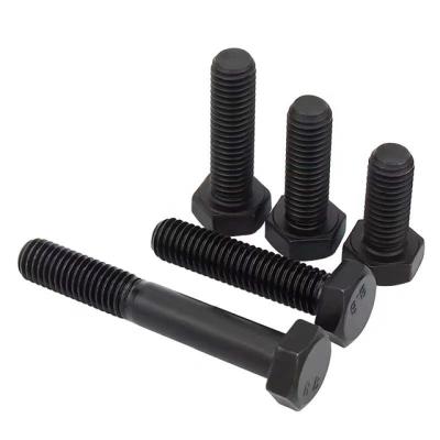 China DIN931 DIN933 Black Surface Treatment Hex Bolt 10.9 Bolt ISO for sale