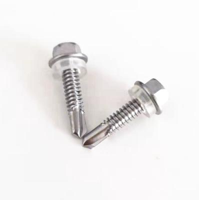 China HEX stainless steel screw ss410 hex head self drilling screws with rubber gasket for sale