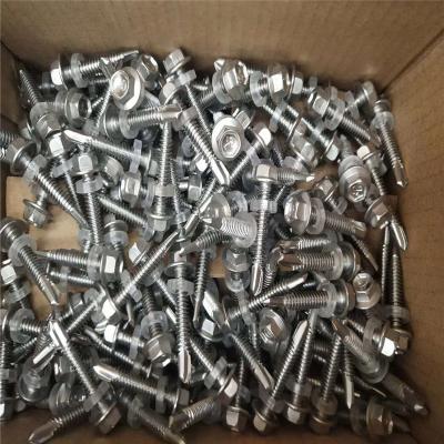 China Pan Hex Flange Head Screw Flat Head SS410 Self Drilling Screw for sale