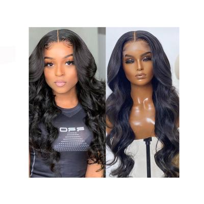 China Hd 4X4 Lace Front Closure Wigs For Black Women Hair Body Wave Virgin Human Hair Cuticle Aligned Raw Indian Full Body Wave Yeswigs for sale