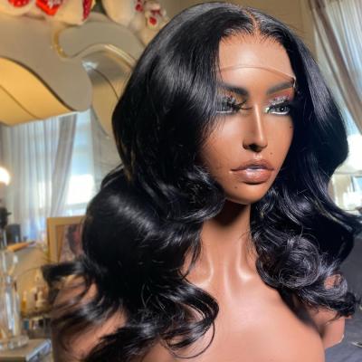 China Raw Virgin Brazilian Body Wave Cheap Body Wave Cuticle Aligned Human Hair Hd Full Lace Front Wig Swiss Lace Closure Wig For Black Women for sale