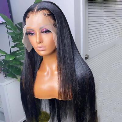 China Raw Brazilian Straight Lace Front Wig Cheap Full Hd Virgin Hair Lace Frontal Wigs Pre Plucked For Black Women Hair for sale