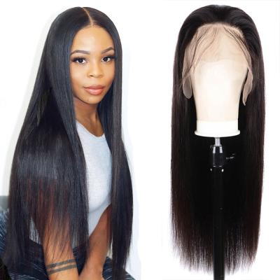 China 100% Raw Brazilian Virgin Human Hair Hd Full Lace 13x6 Closure Straight Cheap Wholesale Straight Human Hair Wigs For Black Women for sale