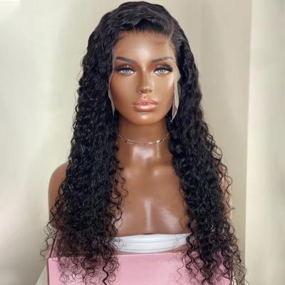 China Full Hd Virgin Afro Kinky Curly Curly Lace Frontal Wig Front Aligned Wig Raw Indian Cuticle Lace Front Wigs Yeswigs For Women Hair for sale