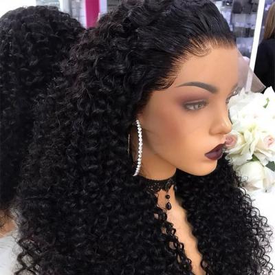 China Hd Virgin Human Hair 360 Raw Peruvian Curly Lace Front Wig For Black Women Yeswigs Cheap Full Lace Frontal Wig Transparent Curly Wig for sale