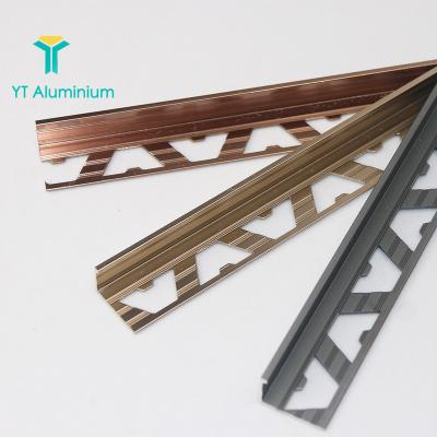 China Straight Edge L Shape Trim Tile Protector Tile Decoration Tile Aluminum Trim Corner Edging For Metal Corner Trim for sale