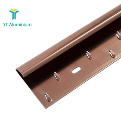 China Aluminum Tile Protection Tile Decoration Door Sill Strip Trim Between Carpet And Tile for sale