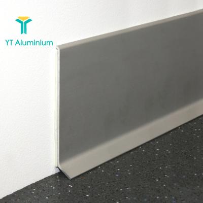 China Wall Tile Protector Tile Decoration Tile Border Trim Protector Baseboard Aluminum Skirting Board Clips For Hotel Interior Decoration for sale