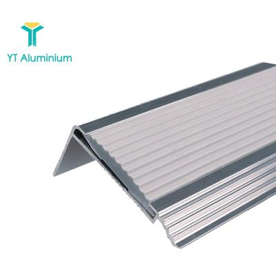 China Contemporary Anodized Aluminum Stair Nosing Edge Trim Right Angle Trim Stair Edging Pad for sale