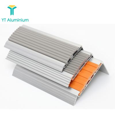 China Aluminum Profile Aluminum Extrusion Trim Tile Step Bullnose Stair Anti Sniffing Stair Tread for sale