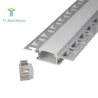 China Decorations Led Strip Channels Plaster U Channel Architectural Gypsum Plaster LED Aluminum Profile With Clamp for sale