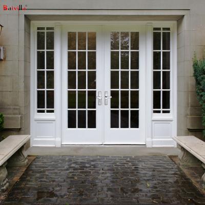 China Modern Cheap Glass French Doors Design Wholesale Price USA Hot Selling,Modern Style Double Swing Door Wood for sale