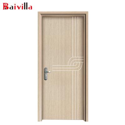 China Modern Laminate Swing Door Design Interior Waterproof Wpc Laminate Door For Oak Or Condition Commerical Bathroom Swing Wax Compound for sale