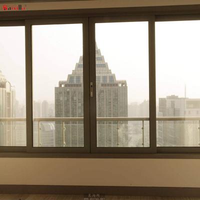 China Sliding Single Glass Window And Sliding Aluminum Window Sale Brown Color Glass Door From Philippines for sale