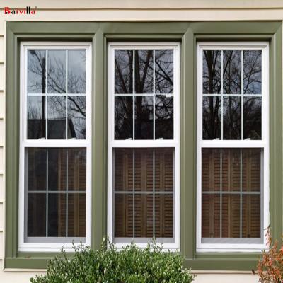 China Factory Wholesale Thermal Hurricane Hung Windows Aluminum Glazed Double Soundproof Hung Sash Window for sale