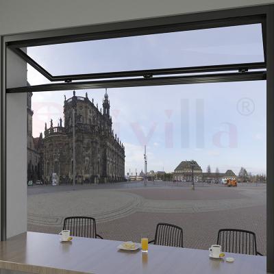 China Baivilla Folding Soundproof Aluminum Vertical Folding Window Customized Colors Fold Up Bifold Glass Windows for sale