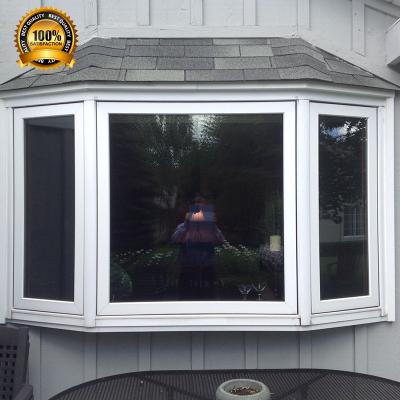 China Foshan Baivilla Factory Double Swing Arc Glass Aluminum Bay Window With Thermal Break Aluminum Profile for sale