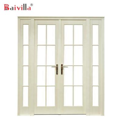 China Swing Curtains Balcony Aluminum Alloy Glass Window Metal French Door French Entry Doors Swing Aluminum Alloy+glass Exterior Baivilla for sale