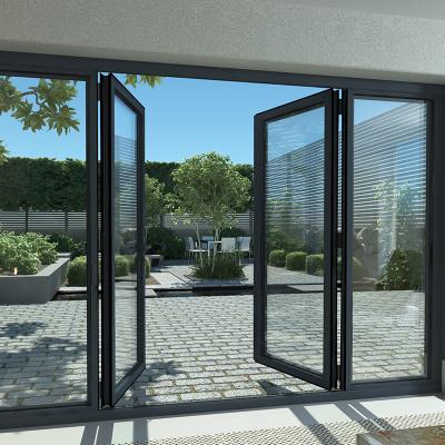 China Baivilla Casement French Doors Swing Door Modern Exterior Aluminum Frame Double Push and Pull Grid Entry Front Door for sale