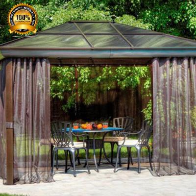 China Outdoor Tent Roman Gazebos With Net UV Resident Cheap Aluminum Manufacturing BBQ Garden for sale