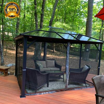 China UV Resident Outdoor UV Resistance Gazebo Polycarbonate Panels Covering Aluminum Canopy for sale