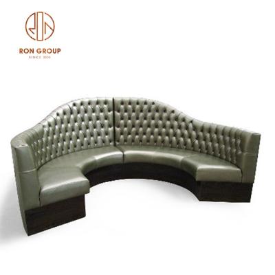 China Modern high back modern cafe dining furniture set long sofa U shape leather restaurant sofa booth for sale