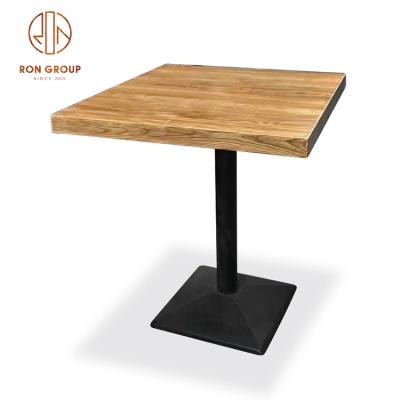 China Factory price modern luxury square furniture natural wooden coffee table tops restaurant commercial dining tables for sale