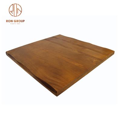 China Modern Outdoor Restaurant Furniture Dining Accessories Solid Wood Table Top for sale