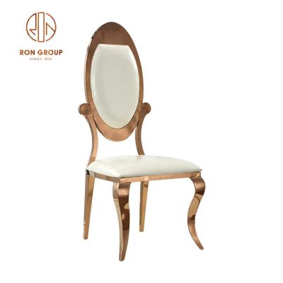 China Modern Luxury Royal King Throne Metal Hotel Restaurant Wedding Furniture Leather Cushion Stainless Steel Chair for sale