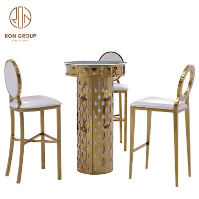 China Modern Wedding Stainless Steel Chairs And Tables Centerpieces for sale