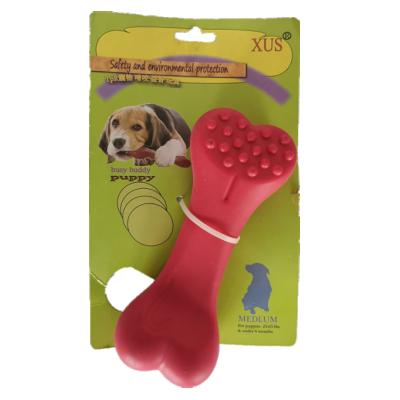 China New design tpr viable shape like bone dog chew toy red bone for sale