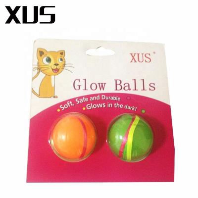 China Interactive Pet Liveable Glow Ball Hello Kitty Glow in the Dark Glow Cat Toy for sale