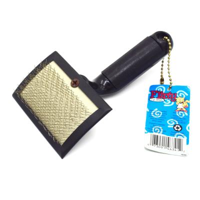 China Viable Hot Selling Pet Grooming Tool Metal Pet Slicker Tin Comb Brush for sale