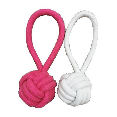 China Viable Natural Dog Rope Knot Pet Tug Toy Single Parrel Ball for sale