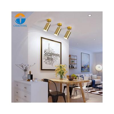 China Modern Popular Clothing Stores GU10 Spotlight Ceiling Lamp 5W 7W LED 360 Cylinder 1-Phase Degree Rotation Adapter Track 2-Wire Lamp for sale