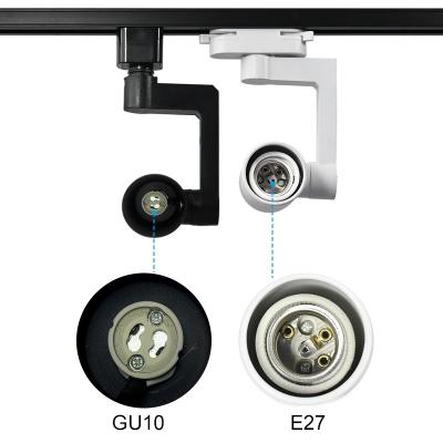 China Modern Clothing Shop LED Rotating Outdoor LED Track Light Housing Fixture GU10 Adjustable Track Spot Light for sale