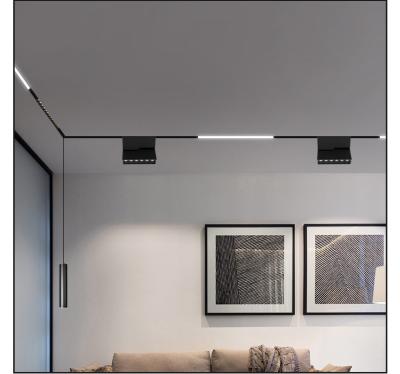 China Modern Magnetic Track Light System Series Recessed Magnetic Suction Linear Led Magnetic Light Track for sale