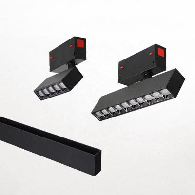 China Tuya 220V Smart Modern Linear Magnetic Lights System Magnetic Track System With Black And White Color Magnetic Track Light for sale