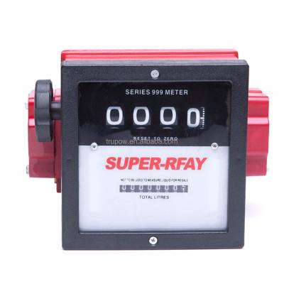 China Aluminum 4 Digits Mechanical Petroleum Flow Meter Gas Gasoline And Diesel Oil Flow Meter for sale