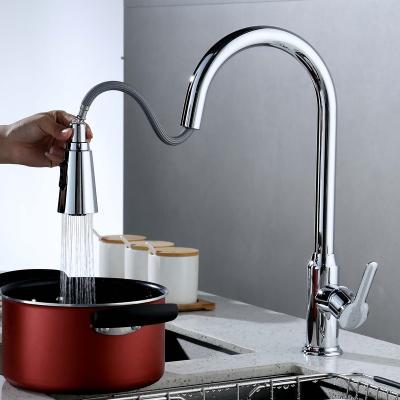 China Pull Out Spray AecTex Modern Style 304 New Stainless Steel Black Water Lowering Faucet Torneira Cozinha for sale